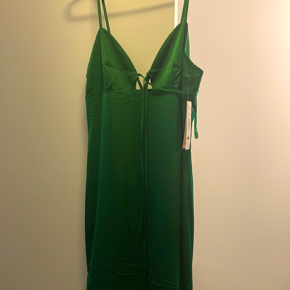 Long Emerald dress. Perfect for Holiday events, wedding or any special occasion